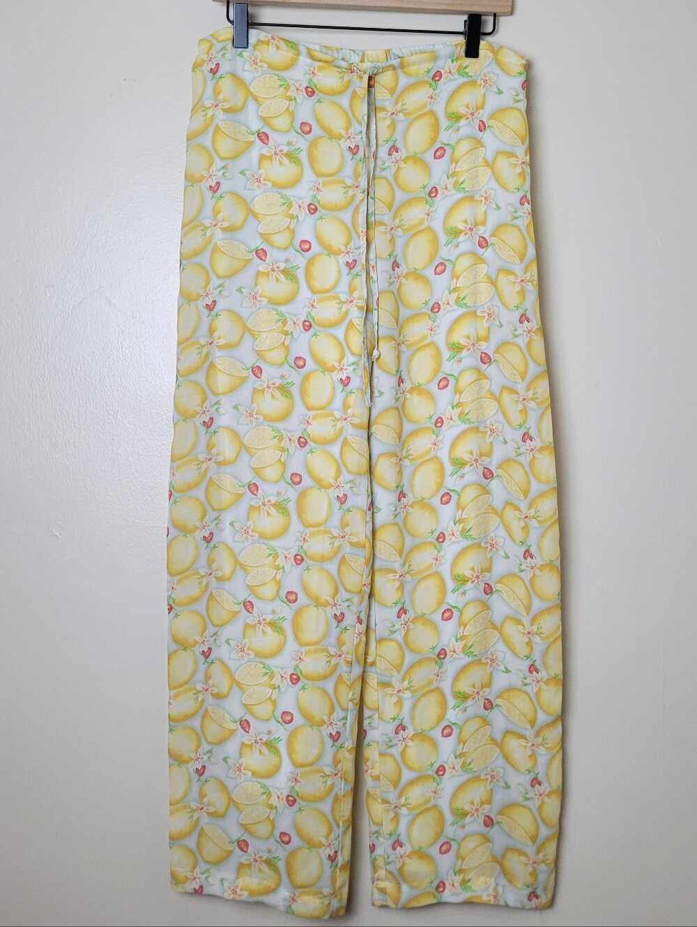 Patricia Jones USA Lemon Limoncello Pants Vintage Fun Print